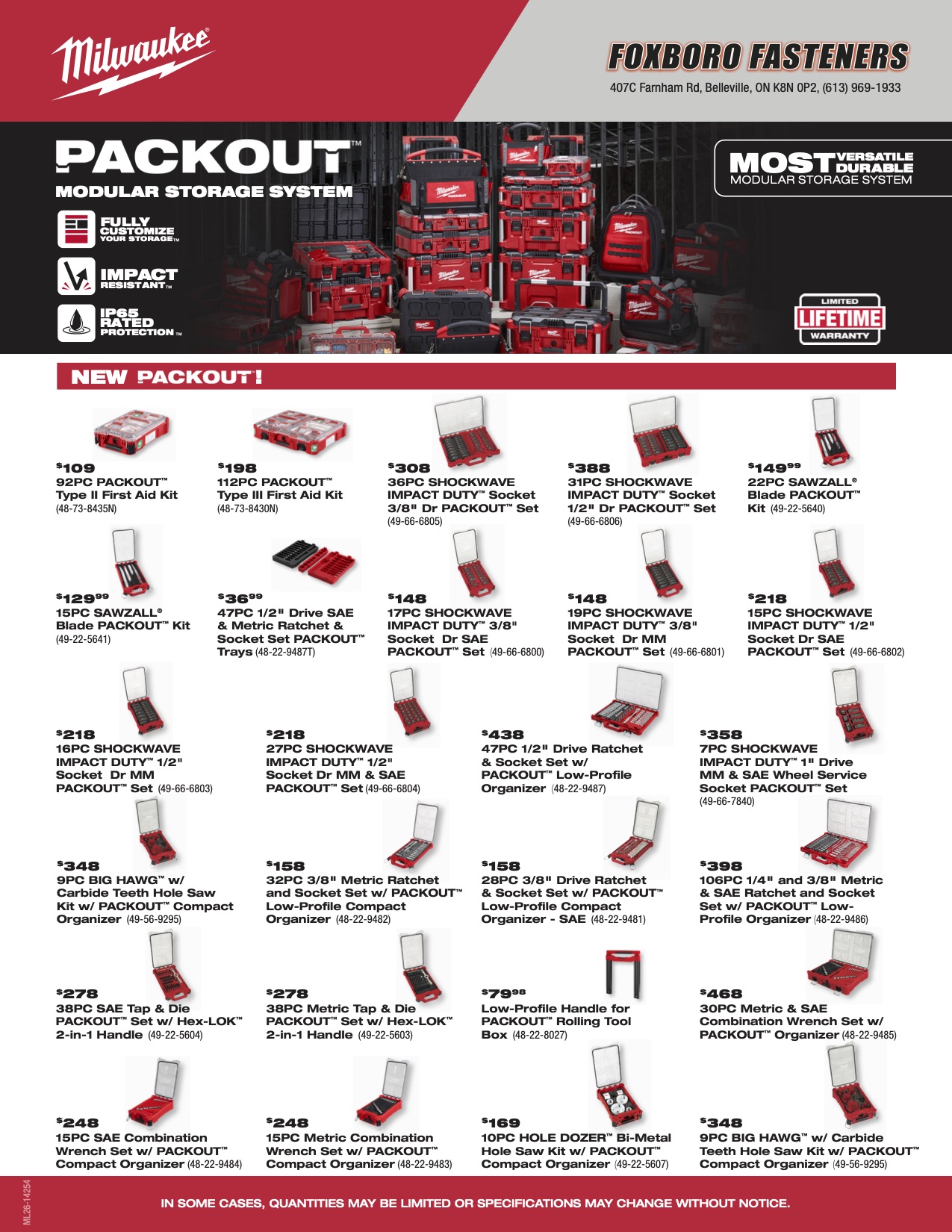 MILWAUKEE PACKOUT FLYER MILWAUKEE PACKOUT FLYER